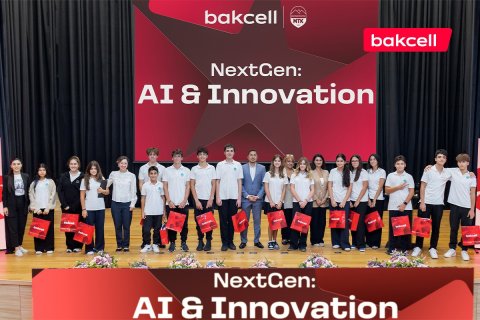 “Bakcell” Bilik Günü münasibətilə Müasir Təhsil Kompleksinin şagirdləri ilə görüşüb